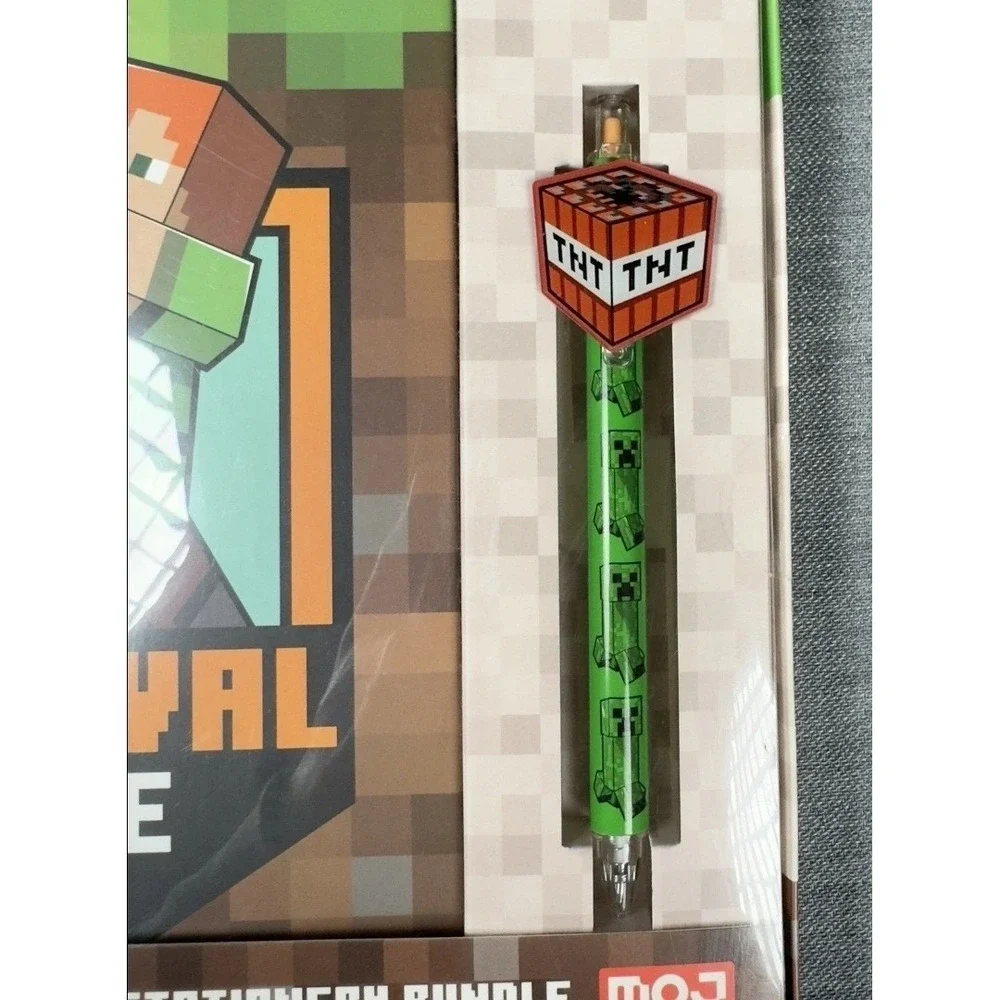 Minecraft‎ Survival Mode Stationery Bundle Notebook Pen Sticker Sheet Kids Gift
